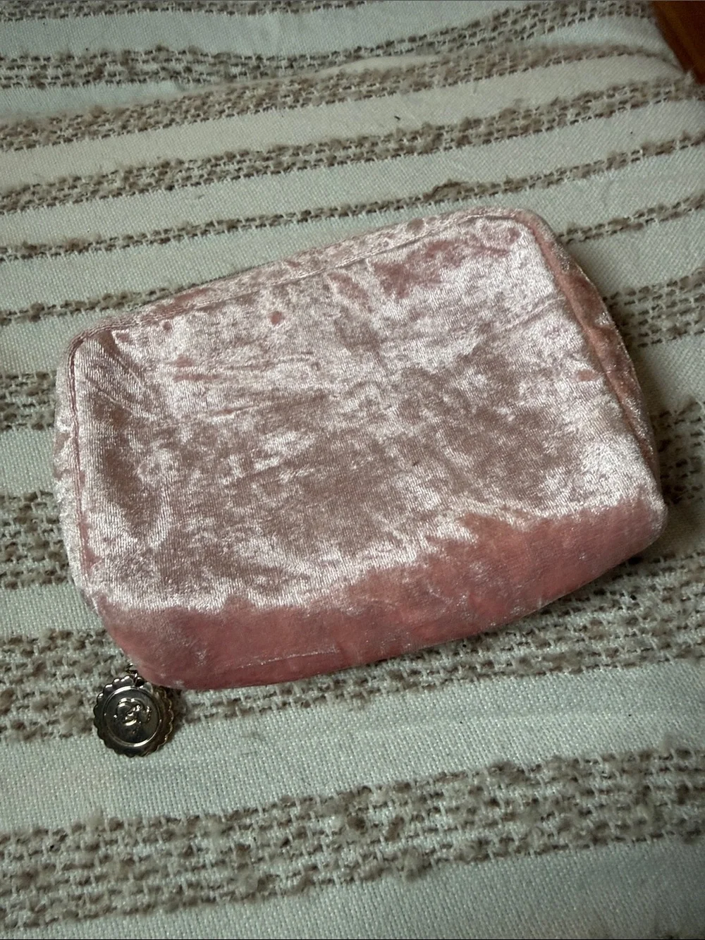 Benefit Cosmetics Bag Pink & Gold Accents